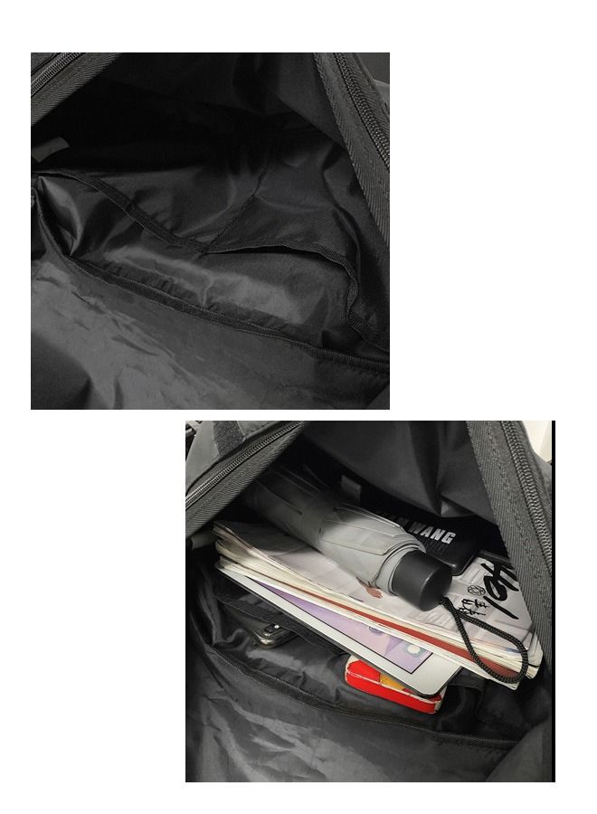 DUNISO Crossbody Bag for Men and Women Water Resistant Laptop Bag Casual Satchel Bags for Men Large School Computer Bag Travel Office Work Briefcase Fashion Messenger Shoulder Handbag, Black - Image 4