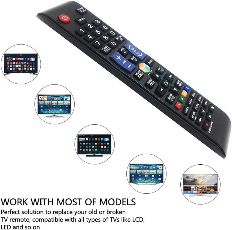 MYHGRC New Replacement tv Remote BN59-01198Q for all samsung tv remote control 3D LCD LED smart TV - No Setup Required - Image 2