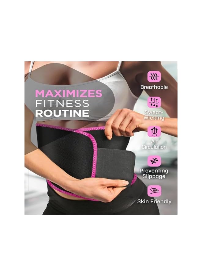 S-TOP Waist Trimmer Belt, Waist Trainer for Women and Men, Adjustable Waist Trimmer Belt Helps Abdominal Exercise, Belly Fat Burner Slimming Belt, Back Supports for Gym and Lumbar Spine - Image 2