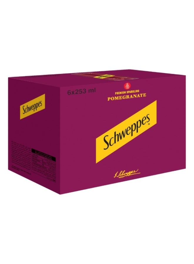 Sparkling Drink, Pomegranate - 6 x 253ml, UAE
