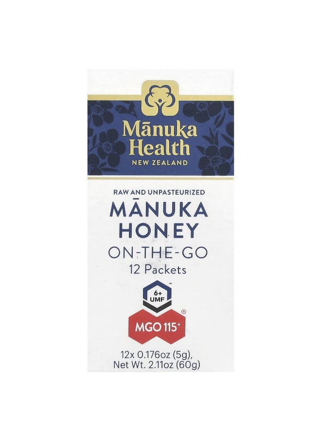 Manuka health Manuka Health, Manuka Honey On-The-Go, UMF 6+, MGO 115+, 12 Packets, 0.176 oz (5 g) Each 
