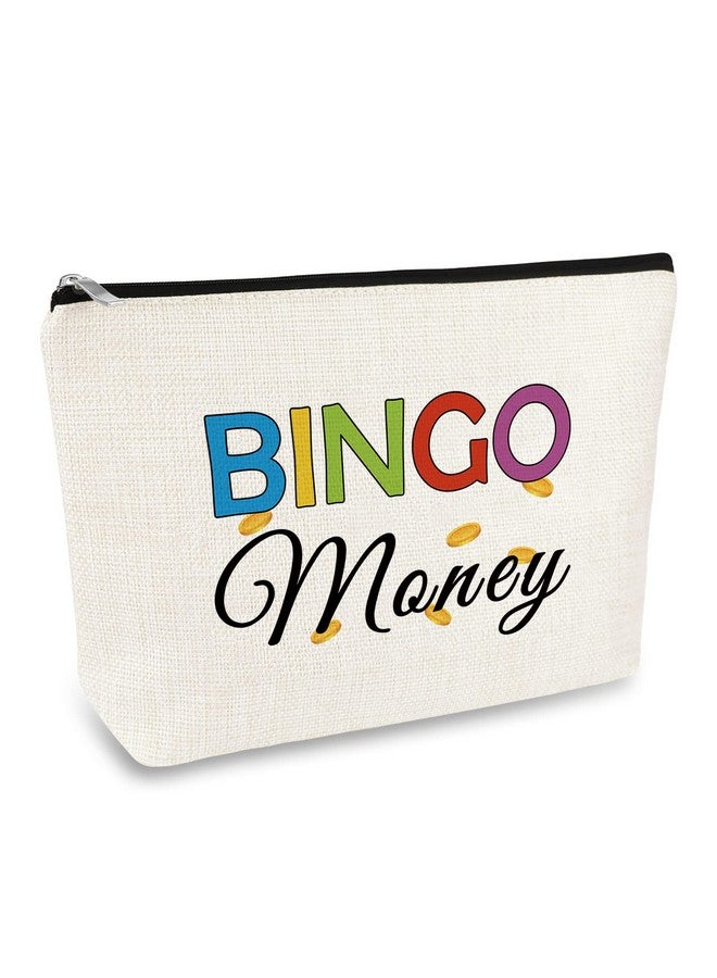 Mikela Bingo Lover Game Gift Makeup Bag For Women Bingo Gambler Gifts Bingo Money Cosmetic Bag Casino Gambling Bingo Gifts Birthday For Friends Bingo Player Bingo Lover Lucky Bingo Gifts - Image 1
