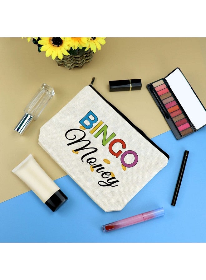 Mikela Bingo Lover Game Gift Makeup Bag For Women Bingo Gambler Gifts Bingo Money Cosmetic Bag Casino Gambling Bingo Gifts Birthday For Friends Bingo Player Bingo Lover Lucky Bingo Gifts - Image 3