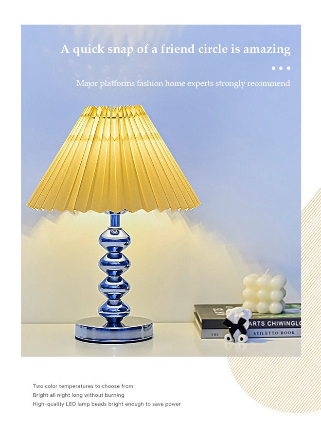 DUNISO مصباح طاولة جانبية، مصباح غرفة نوم قماشي مع USB، مصباح مكتب LED متعدد الوظائف، مصباح قراءة، ثلاث ألوان قابلة للتعديل على عدة مستويات، مناسب لغرفة المعيشة، الدراسة، غرفة النوم والمكتب - Image 3