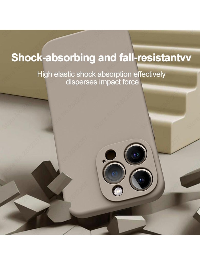 AROAQ Iphone Silicon Case, Silky-soft Touch Full-body Protective Phone Case, Luxury Original Liquid Silicone Case Mention For Iphone 15 Pro, ( White ) - Image 2