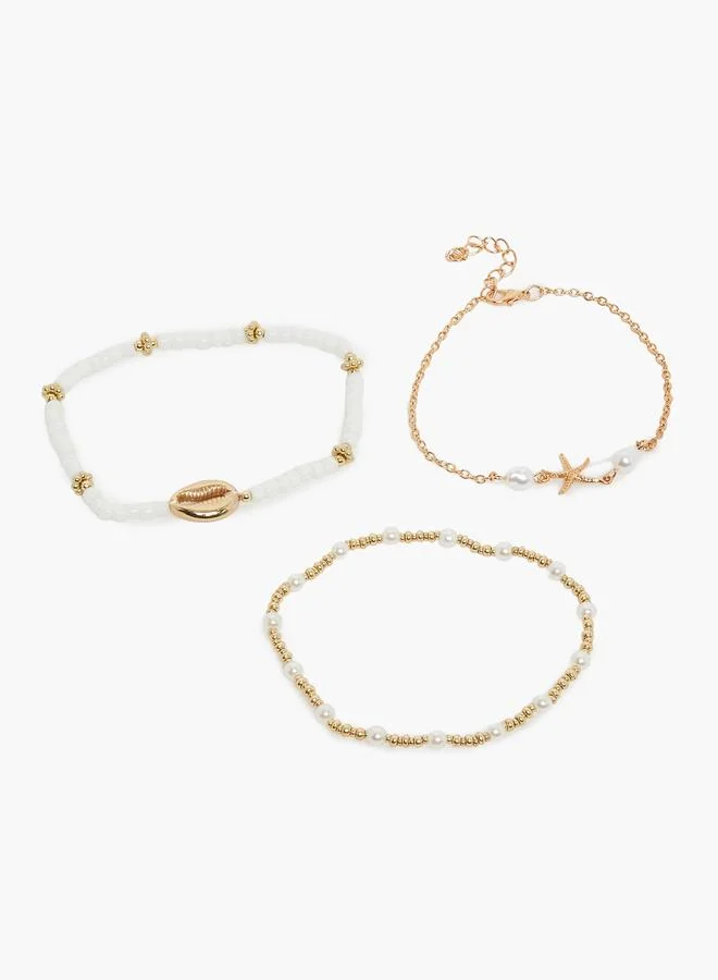 Pack of 3 - Beaded Anklet