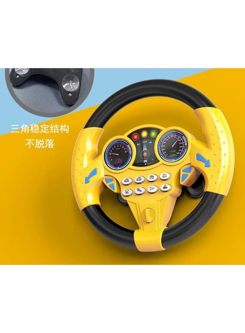 An interactive electric steering wheel toy with light and sound, designed as an educational pilot assistant for children to develop driving skills. - Image 3
