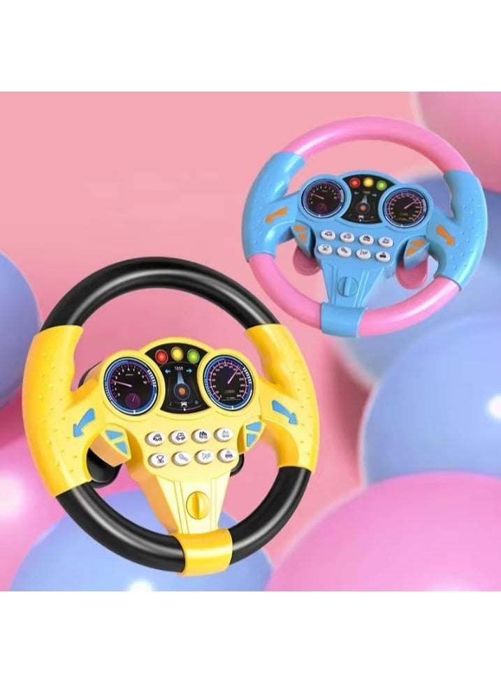 An interactive electric steering wheel toy with light and sound, designed as an educational pilot assistant for children to develop driving skills. - Image 4