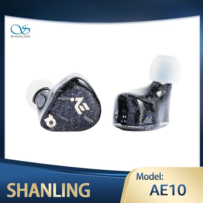 Shanling Ae10 HiFi Monitor In-Ear Earphones 10 Balanced Armature Drivers Iem, Black - Image 1
