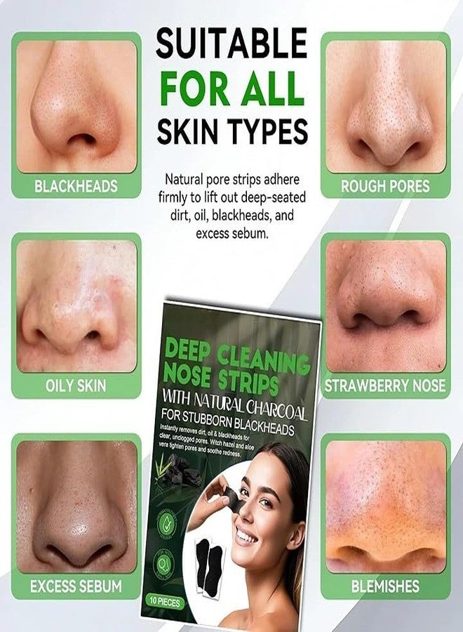Rexez Blackhead Remover Nose Strips (10 * 2 Pack) | Deep Cleansing & Oil Control Pore Strips for All Skin Types | Easy Blackhead & Impurity Removal - Image 2
