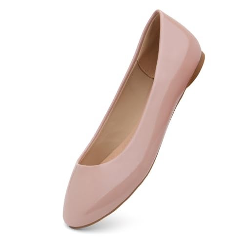 Herstyle Ballet Flats for Women, Dressy Casual Slip On Flat Shoes with Almond Toe, Comfortable Ballerina Flats for Work Office Wedding Daily Wear, 2024Nude, Size 8.0, Ever Memory - Image 3