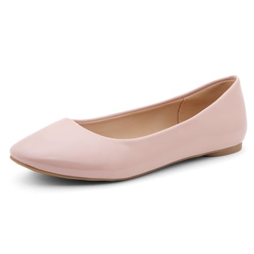 Herstyle Ballet Flats for Women, Dressy Casual Slip On Flat Shoes with Almond Toe, Comfortable Ballerina Flats for Work Office Wedding Daily Wear, 2024Nude, Size 8.0, Ever Memory - Image 1