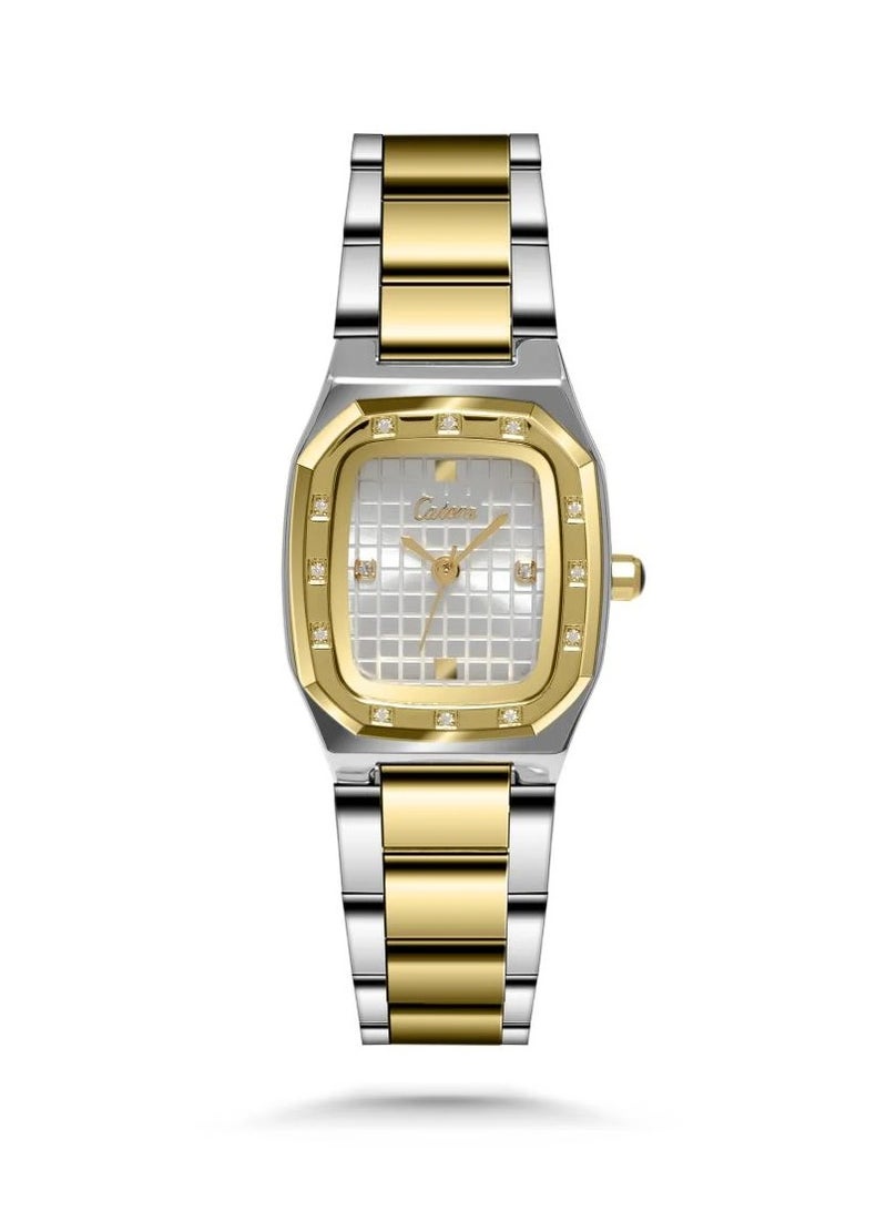 كاتيرا ساعة نسائية أنيقة بسير ستيل ضد الماء عصرية و حديثة وبجودة عالية