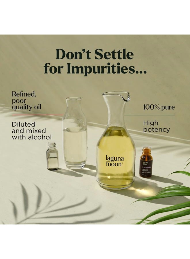 Lagunamoon Essential Oils Set - Top 20 Gift Set Oils for Diffusers, Humidifiers, Massages, Aromatherapy, Candle Making, Skin & Hair Care - Peppermint, Tea Tree, Lavender, Eucalyptus, Lemongrass (10mL) - Image 3