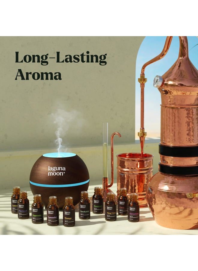 Lagunamoon Essential Oils Set - Top 20 Gift Set Oils for Diffusers, Humidifiers, Massages, Aromatherapy, Candle Making, Skin & Hair Care - Peppermint, Tea Tree, Lavender, Eucalyptus, Lemongrass (10mL) - Image 2