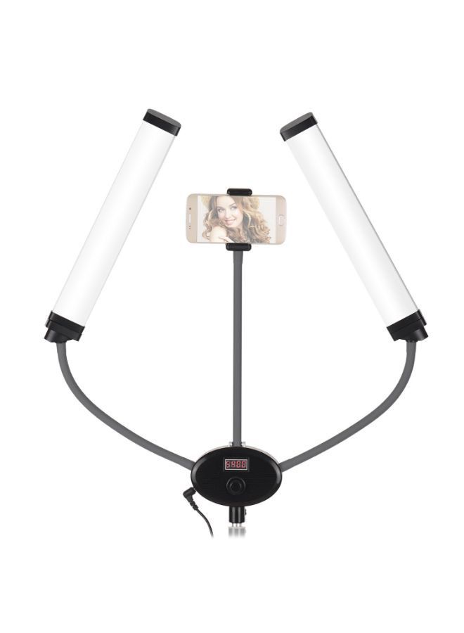 Loquat LED Dual-Arm Video Lamp White/Black - Image 1