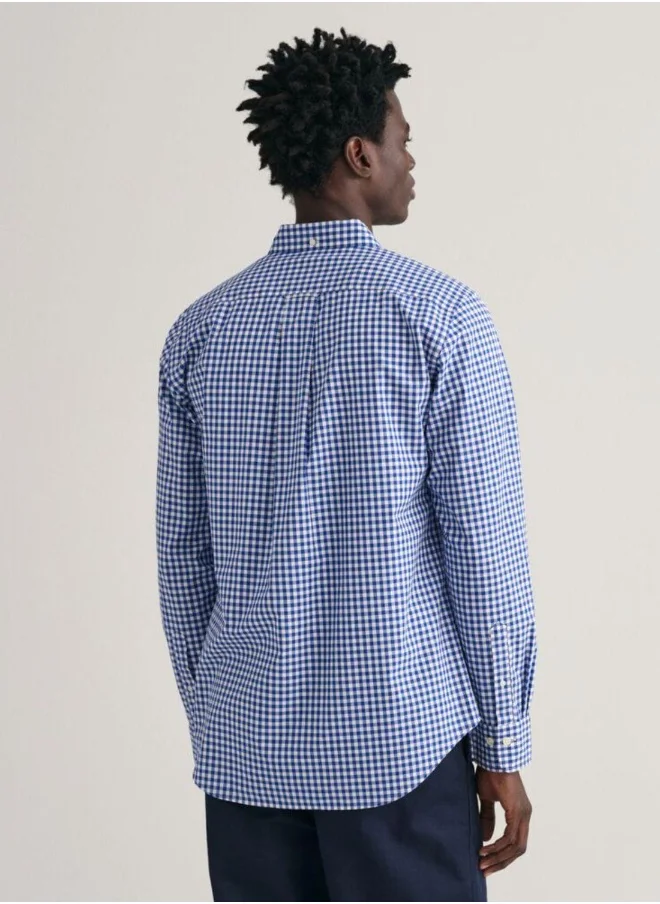 GANT Gant Regular Fit Gingham Poplin Shirt