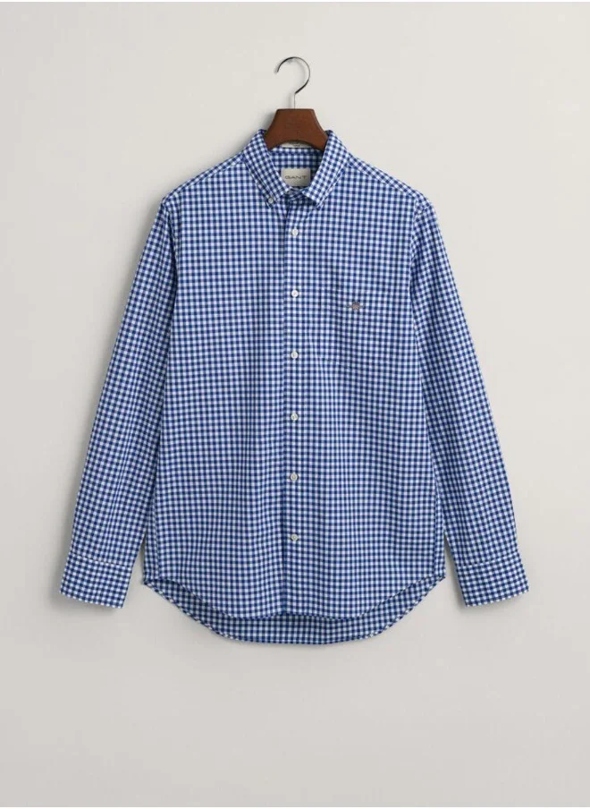 GANT Gant Regular Fit Gingham Poplin Shirt