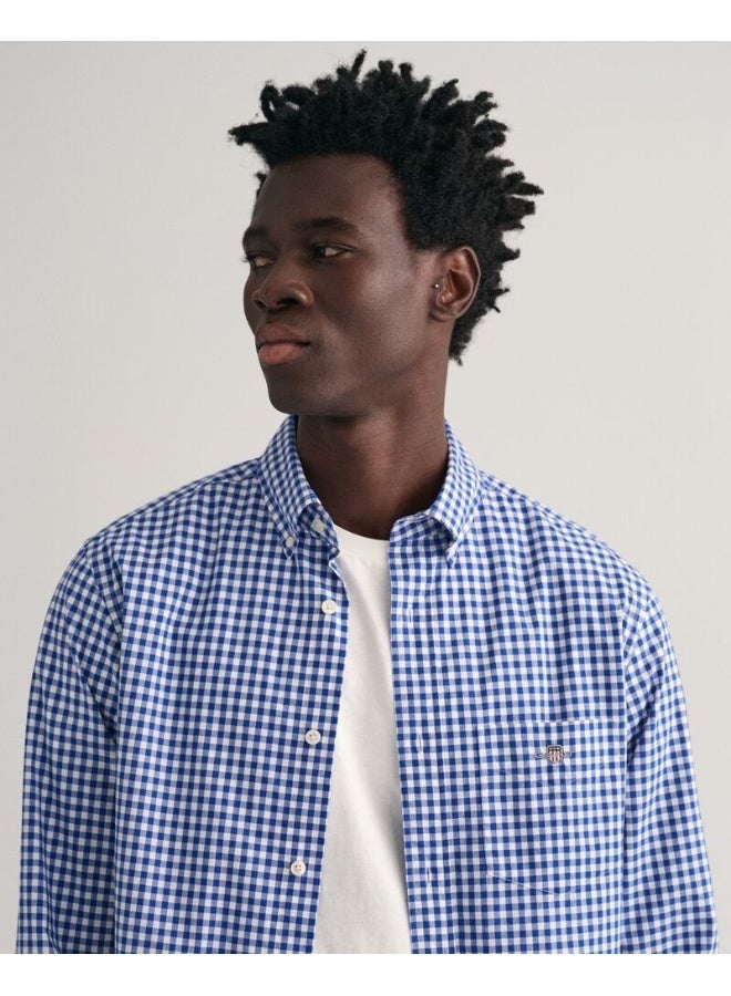 Gant Regular Fit Gingham Poplin Shirt - Image 4