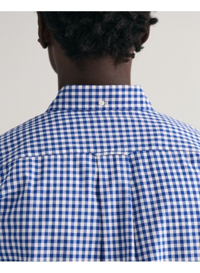 Gant Regular Fit Gingham Poplin Shirt - Image 3