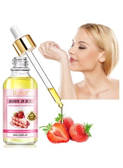 IKZEE 60ml Body Juice Oil Strawberry Hand Crafted Body Oil for Women Nourishing Hydrating & Moisturizing for All Skin Types with Natural Oils 100% Pure Natural Essence Body Juice Oil  - Image 2