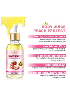 IKZEE 60ml Body Juice Oil Strawberry Hand Crafted Body Oil for Women Nourishing Hydrating & Moisturizing for All Skin Types with Natural Oils 100% Pure Natural Essence Body Juice Oil  - Image 4
