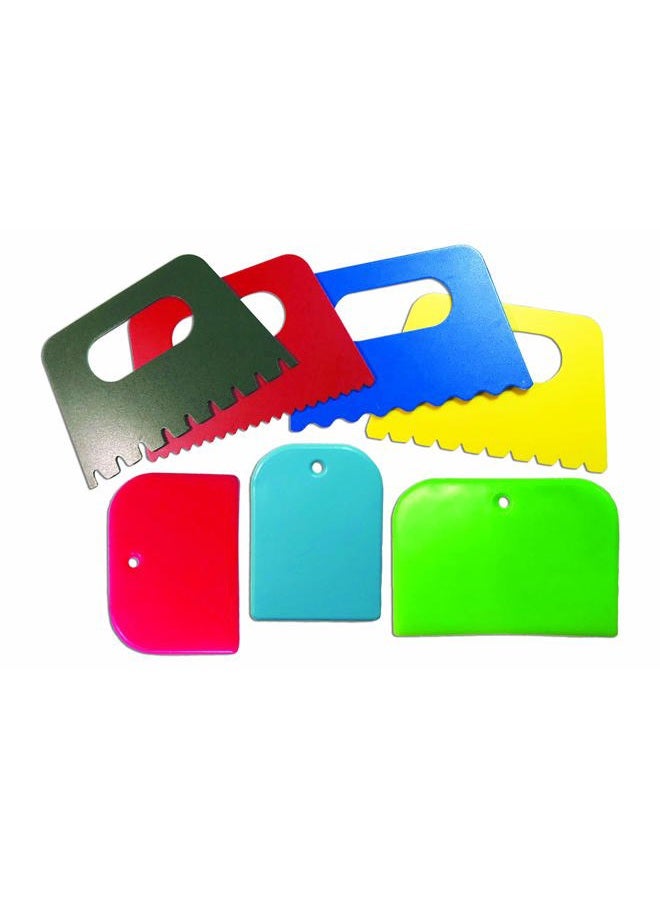 ROYLCO R5451 3 by 5-Inch Paint Scrapers, 4 Designs, 7-count