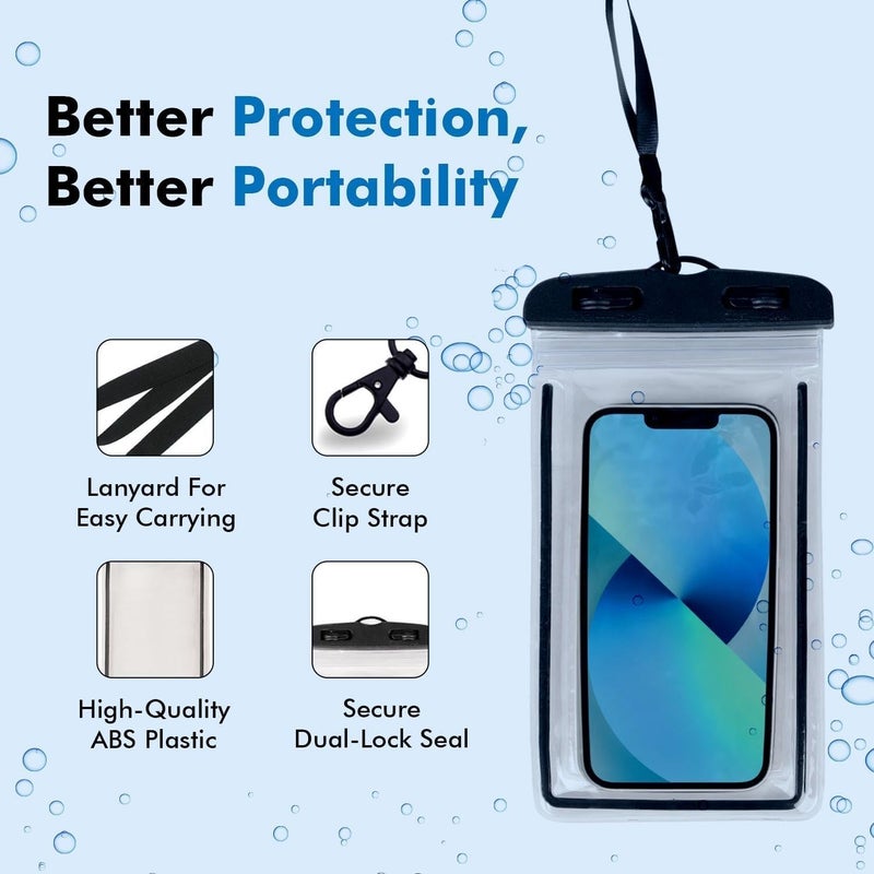 SKYCELL Waterproof Mobile Phone Pouch Rain Cover for All Types of Phone Transparent - Image 3