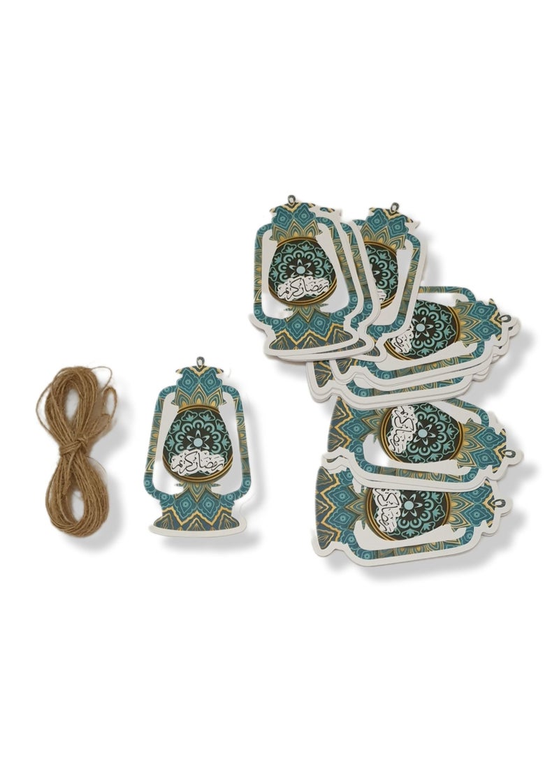 Al Zaabiah 24 pcs Fuanous Cards with Burlap Drawstrings | Ramadan & Eid Mubarak Set - Image 5