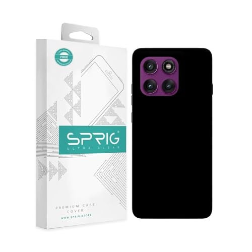 SPRIG Compatible with Moto Edge 60 Pro Premium SilkTone Back Cover Drop Tested Shock Proof Mobile Case for Men, Women, Boys and Girls with Camera Protection (Black) - Image 1