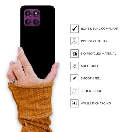 SPRIG Compatible with Moto Edge 60 Pro Premium SilkTone Back Cover Drop Tested Shock Proof Mobile Case for Men, Women, Boys and Girls with Camera Protection (Black) - Image 4