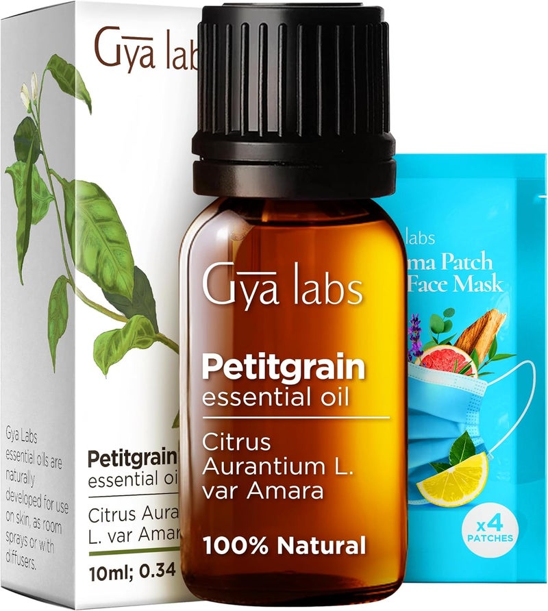 Gya Labs Petitgrain Essential Oil - 0.34 Fl Oz - for Hair, Skin, Diffuser, Aromatherapy & DIY Candle Making Scent - Image 1