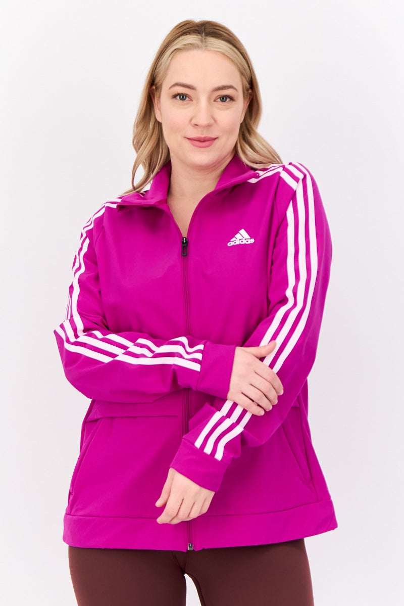 Adidas Women Sportswear Fit Long Sleeves Cycling Jacket, Purple - Image 1