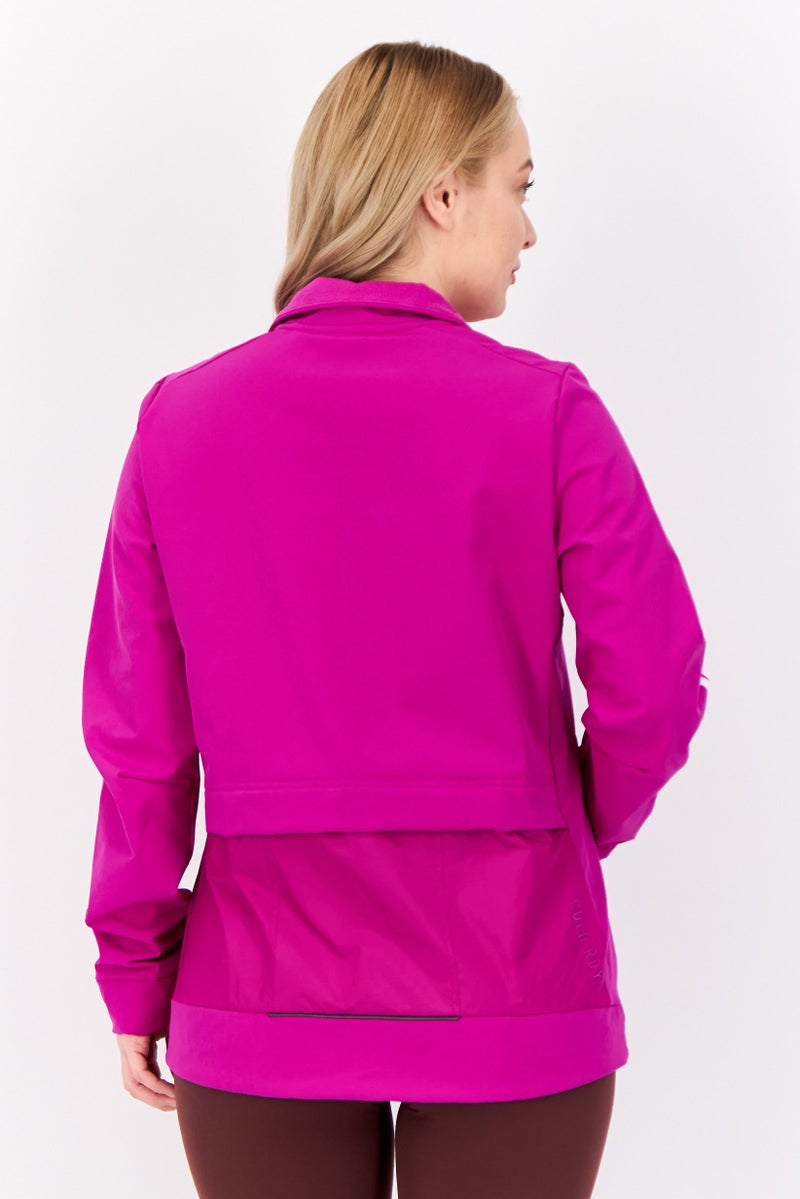 Adidas Women Sportswear Fit Long Sleeves Cycling Jacket, Purple - Image 3