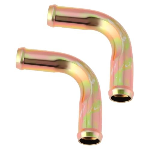 Briny River 2pcs 90 Elbow Heater Hose Connector Adapter Coolant Fitting for Automotive Systems 58 x 58 in 16mm x 16mm - Image 1