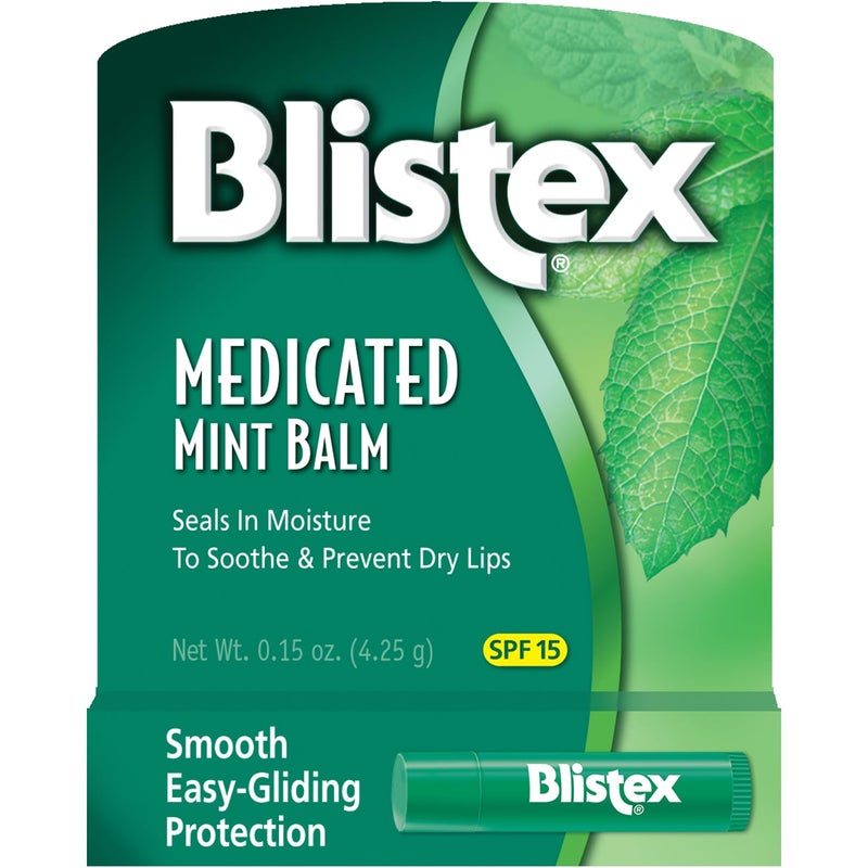 Blistex Medicated Mint Lip Balm, 0.15 Ounce (Pack of 24) â€“ Prevent Dryness & Chapping, SPF 15 Sun Protection, Seals in Moisture, Hydrating Lip Balm, Easy Glide Formula for Full Coverage - Image 1