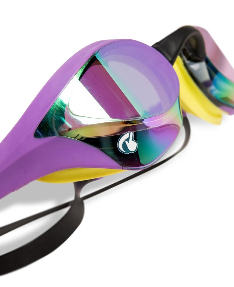ARENA Unisex Cobra Ultra Swipe Racing Swim Goggles for Adult Men Women Anti-Fog Technology Polycarbonate Hard Mirrored Lens Professional Athlete Gear, Emerald/Plum/Cyber Lime - Image 4