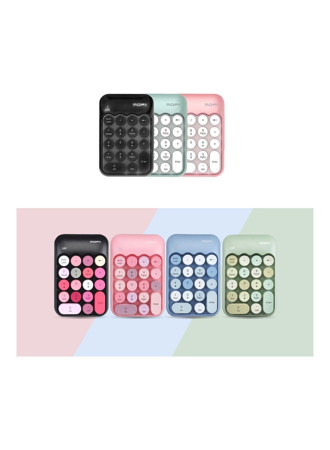 NIBEMINENT Mofii X910 2.4g Wireless Numeric Keyboard Portable 18 Keys Financial Accounting Office Green(Mix colour) Pink - Image 3