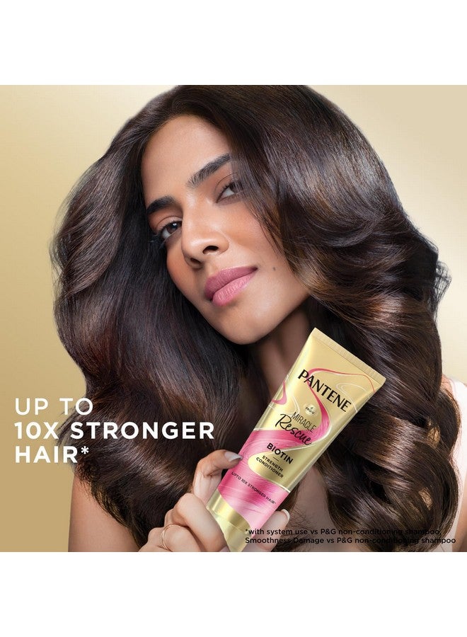 Pantene Miracle Rescue Biotin Strength Conditioner | 10x Stronger Hair | Lightweight, smooth | Suitable for all hair types | 200ml - Image 3