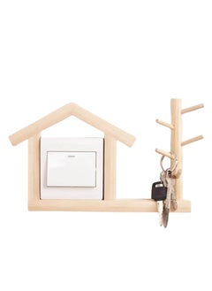 B NEW Wood Wall Switch Frame with Key & Watch Organizer, Minimalist Home Decor  for Keys, Watches, Bracelets, Necklaces, and Accessories ﻿  - Image 1