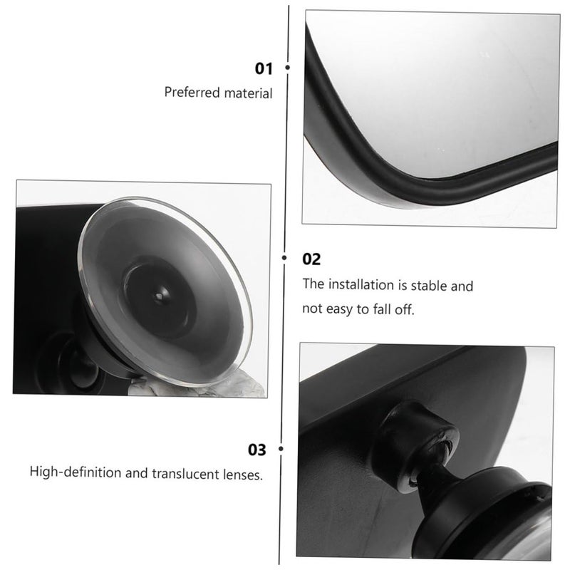 2Pcs Shatterproof Wide Angle Rearview Mirror For Car Backseat Safety Monitoring 360 Adjustable Rotation - Image 4