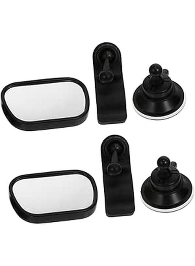 2Pcs Shatterproof Wide Angle Rearview Mirror For Car Backseat Safety Monitoring 360 Adjustable Rotation - Image 1