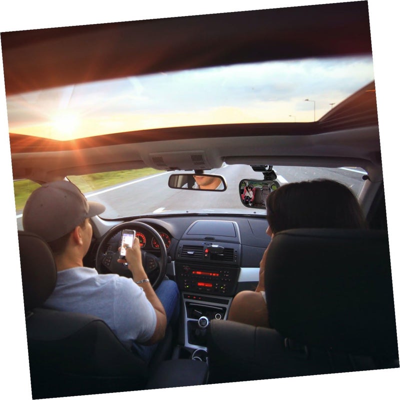 2Pcs Shatterproof Wide Angle Rearview Mirror For Car Backseat Safety Monitoring 360 Adjustable Rotation - Image 5