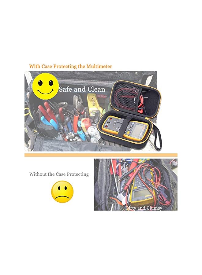RLSOCO Hard Case for Fluke 117/115/116/114/113 Digital Multimeter/Redfish Instruments IDVM 510 Wireless Multimeter/EEVblog Brymen BM235 Multimeter/Midland ER50 Weather AM/FM Radio - Image 5