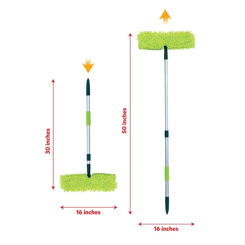 Pine Sol Pine-Sol Broom & Mop Cleaning Set - All-in-One Floor Cleaning Kit with Angled Broom and Dustpan, Twist & Microfiber Mops, Mini Dustpan with Brush, and Wall Mount Storage Rack - 7 Pieces - Image 4