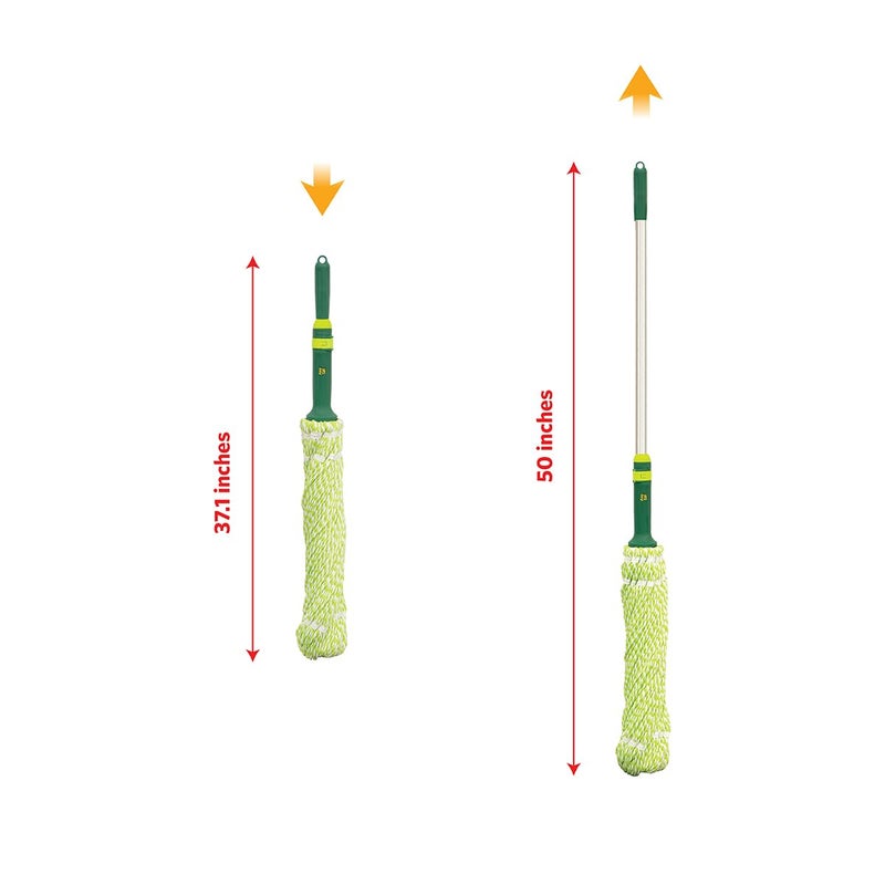 Pine Sol Pine-Sol Broom & Mop Cleaning Set - All-in-One Floor Cleaning Kit with Angled Broom and Dustpan, Twist & Microfiber Mops, Mini Dustpan with Brush, and Wall Mount Storage Rack - 7 Pieces - Image 5