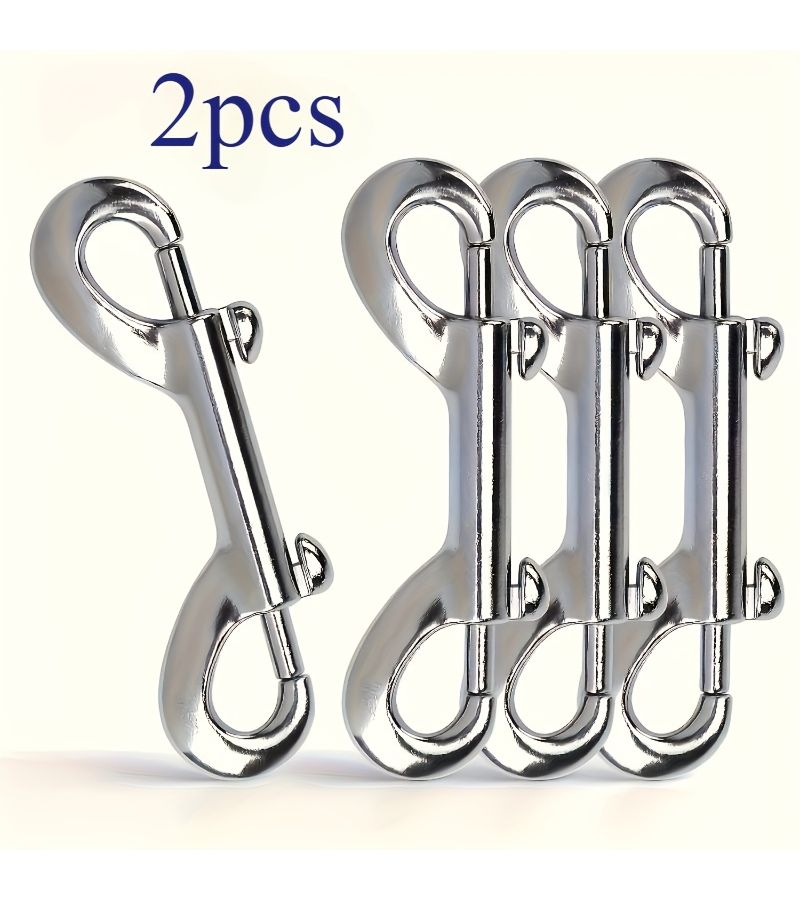 2Pcs Durable Double Head Metal Buckles Heavy Duty Trigger Hooks Nut Clamps For Indoor Outdoor Use Hardware Tools Accessories - Image 1