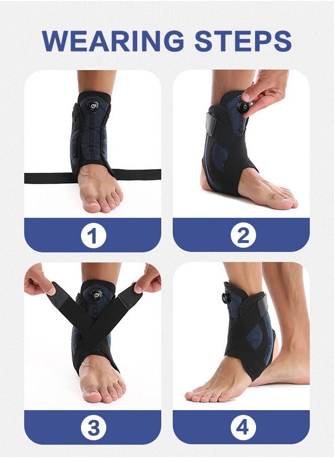 Polish'D Ankle Support, Ankle Support Protector, Adjust The Tightness Of The Knob Painless Fixation Strong Correction Breathable Fabric For Pain Relief, Recovery And Ankle Injury  - Image 3