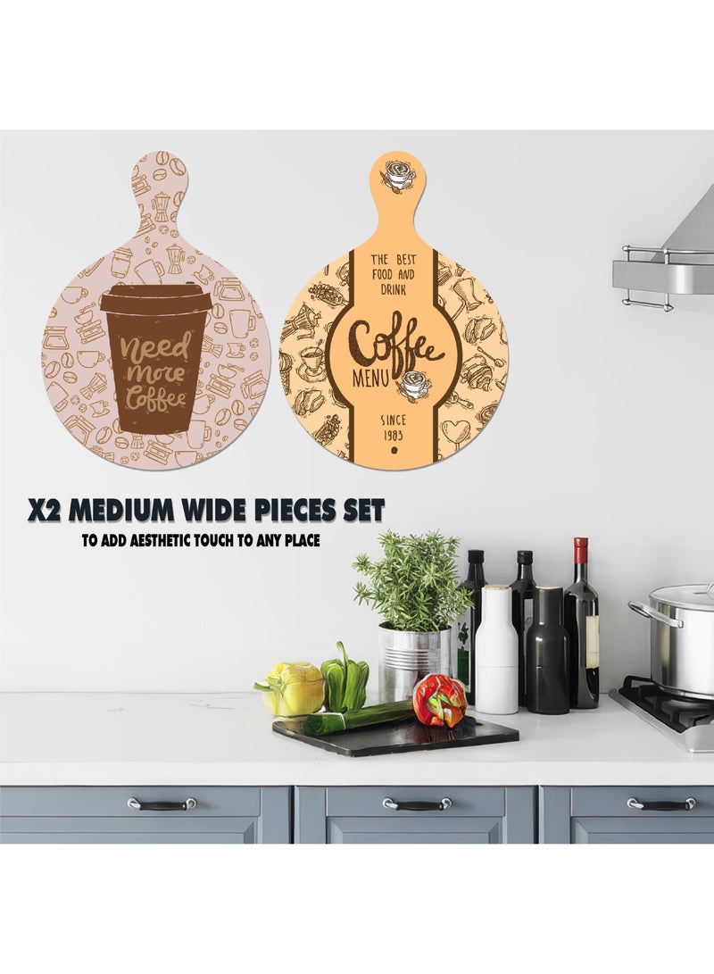 طقم لوحات حائط دائرية من خشب MDF مقاس 28×20 سم، بطباعة لامعة عالية الدقة مع طبقة مقاومة للغبار، سهل التثبيت باستخدام لاصق دبل فيس مرفق، مثالي لديكور المنزل العصري - Image 4