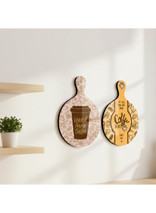 طقم لوحات حائط دائرية من خشب MDF مقاس 28×20 سم، بطباعة لامعة عالية الدقة مع طبقة مقاومة للغبار، سهل التثبيت باستخدام لاصق دبل فيس مرفق، مثالي لديكور المنزل العصري - Image 1